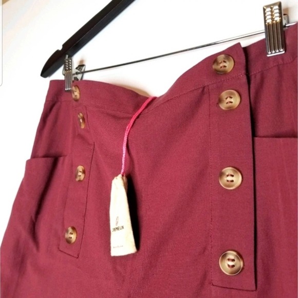 Sailor Wide-Leg Cropped Retro Style Pants - Picture 3 of 5